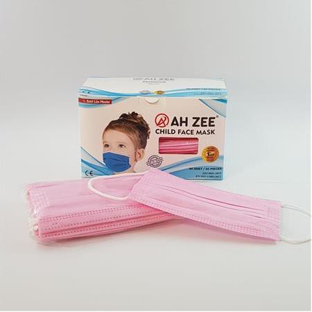 Kız Çocuk Maskesi 3 Katlı 50'li Paket (Pembe Renk)
