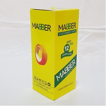 Para Bandı, 12mmx33y Şeffaf 12'li Paket Ofis,Okul Para Bandı