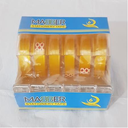 Para Bandı, Makinalı 12mmx33m Şeffaf  6'lı Set Ofis,Okul Para Bandı