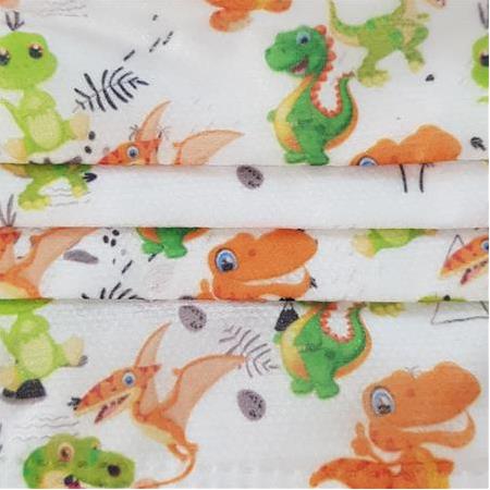Çocuk Maskesi 3 Katlı 50'li Paket (Dinozor Baskılı)