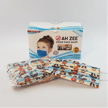 Çocuk Maskesi 3 Katlı 50'li Paket (Korsan Baskılı)