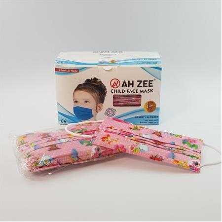 Kız Çocuk Maskesi 3 Katlı 50'li Paket (Sevimli Karakterler Baskılı)