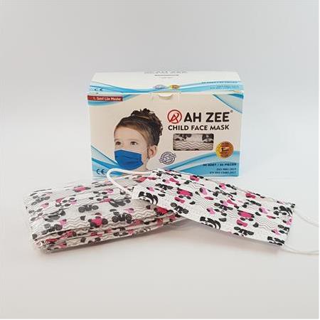 Kız Çocuk Maskesi 3 Katlı 50'li Paket (Panda Baskılı)