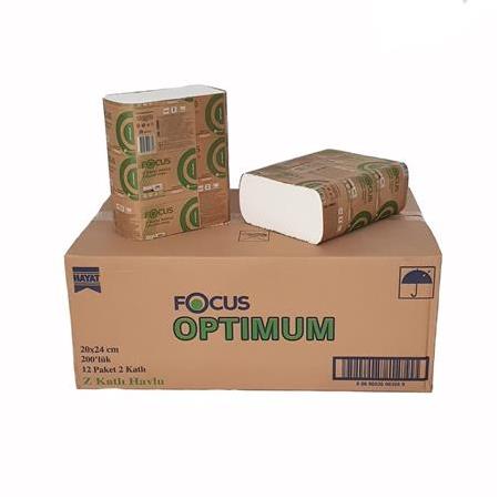 Focus Optimum Z Katlama Dispenser Havlu 12'li 200 Yaprak