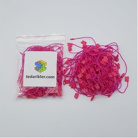 Kilitli İp - Paket İçi 100 Adet, İp Klips Pembe