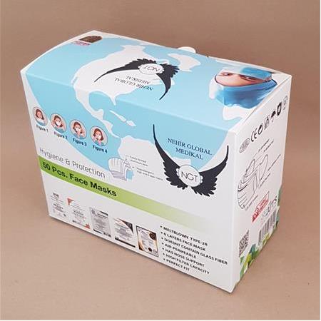 6 Katlı Cerrahi Maske 50'li Paket